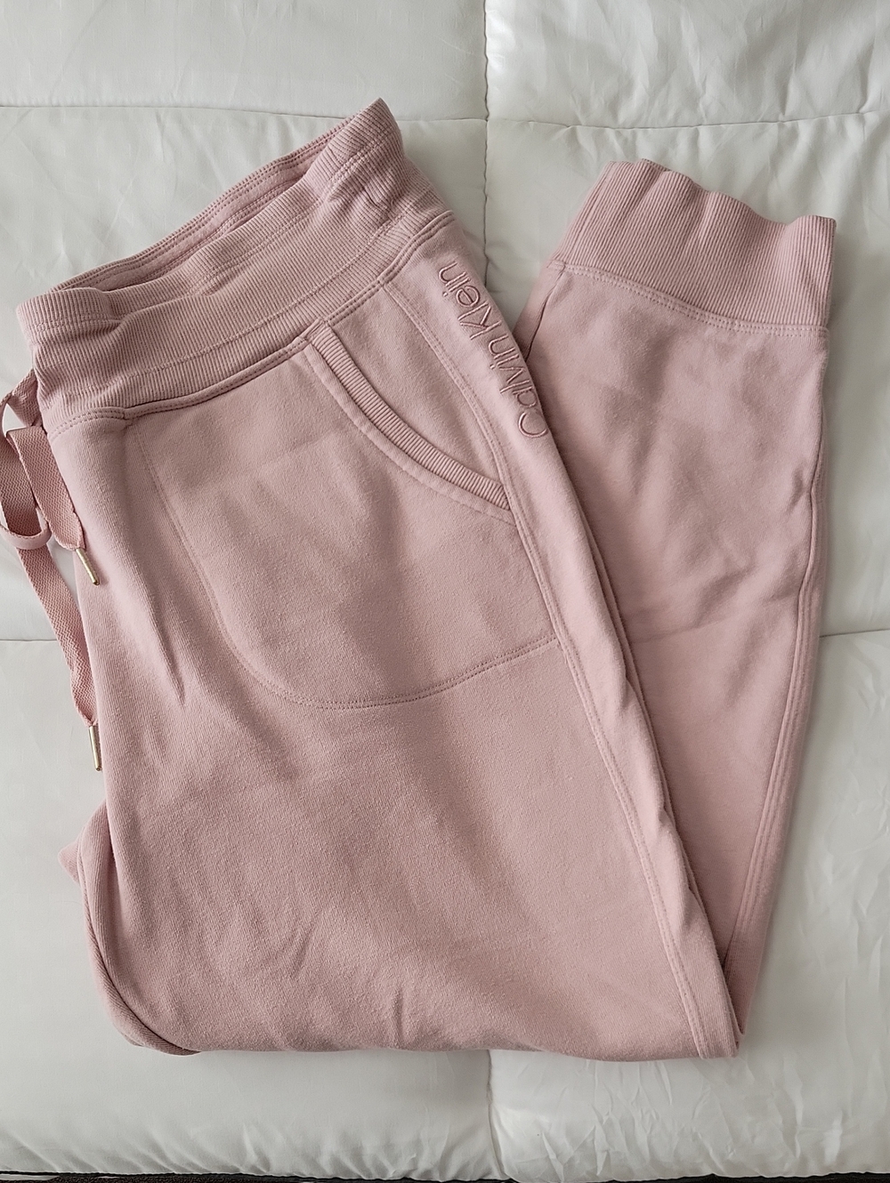 Calvin Klein Performance Jogger Sweatpants XL Blush Pink Drawstring EUC
